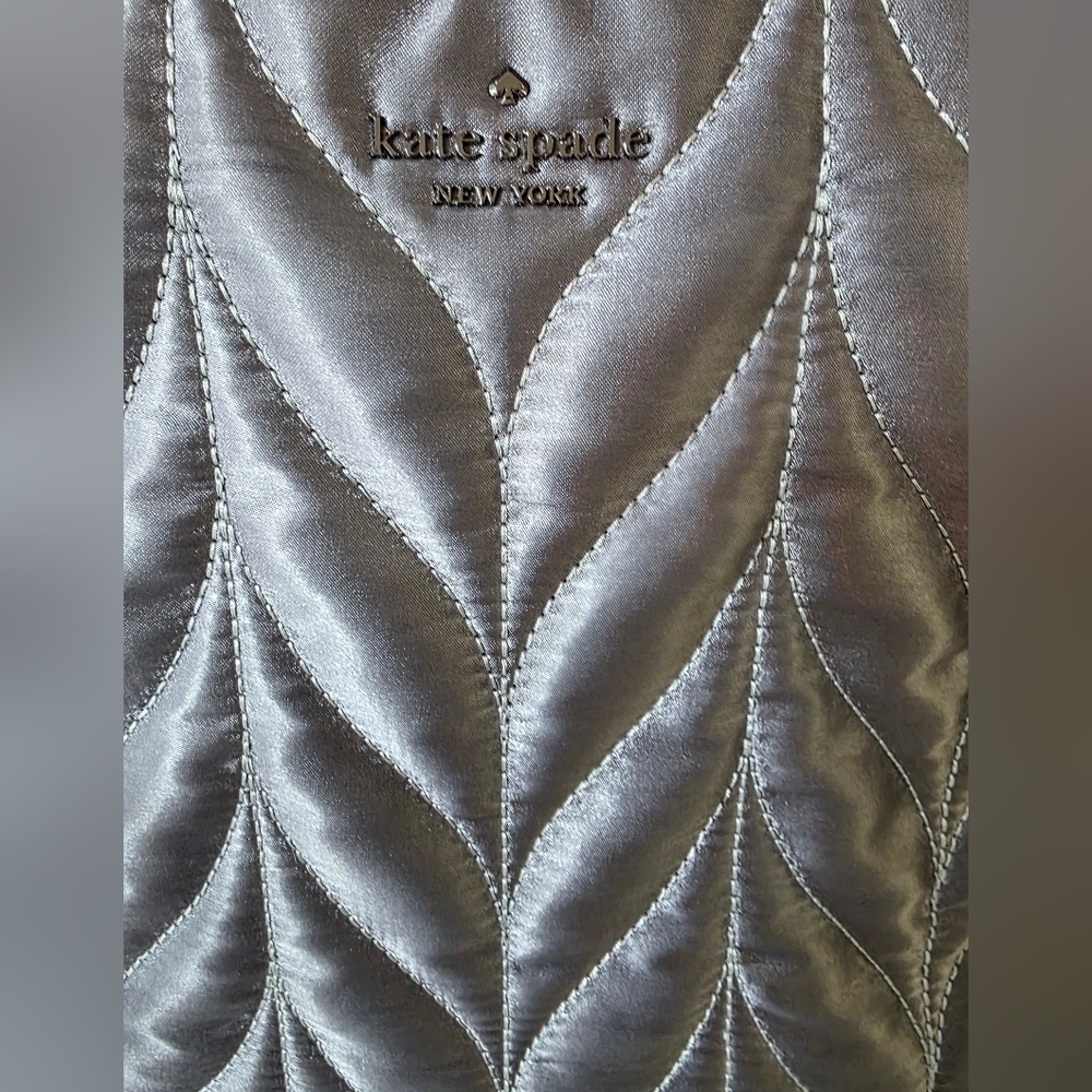 Kate Spade New York Ellie Small Quilted Tote/Crossbody In Silver - Picture 4 of 11